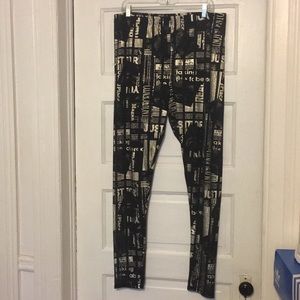Sheer Newspaper print pants
